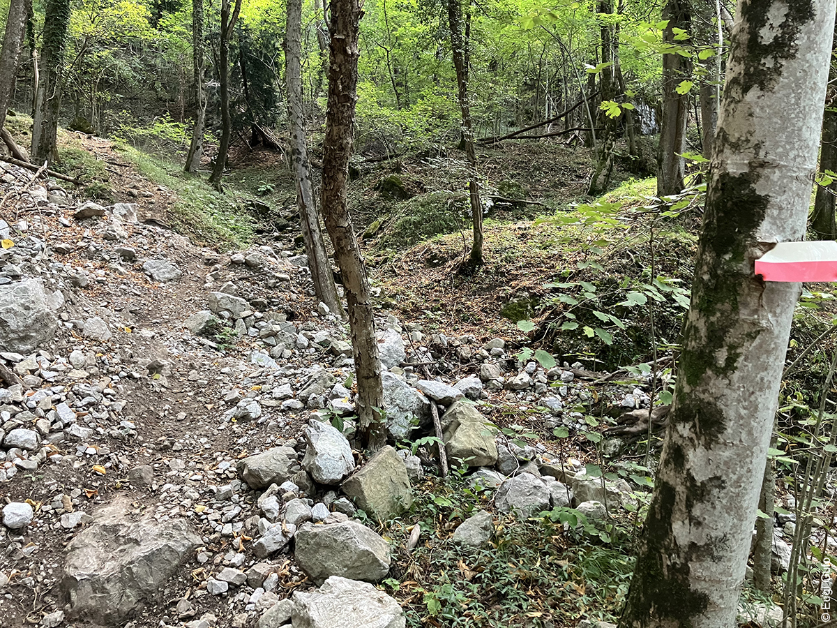 si va dritto per attraversare il fiume