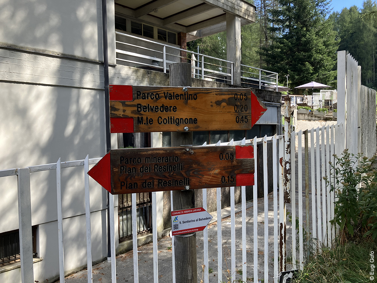 il cartello per il belvedere